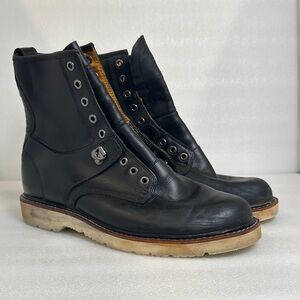Timberland Abington Black Leather Lace-Up Boots